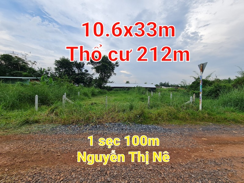 Ảnh nhà đất Đất Củ Chi giá rẻ khu dân cư cách Nguyễn Thị Nê đúng 100m, 10.6x33m thổ cư hơn 200m2, gần trường học