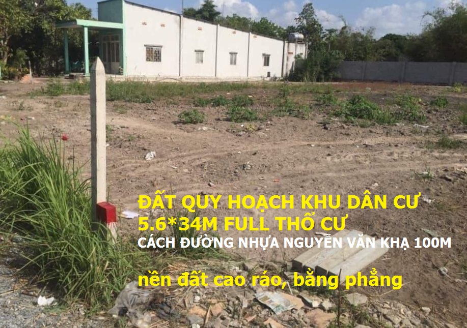 Ảnh nhà đất Đất Củ Chi giá rẻ 5.6x34m full thổ cư khu dân cư đường xe tải ra Nguyễn Văn Khạ 100m